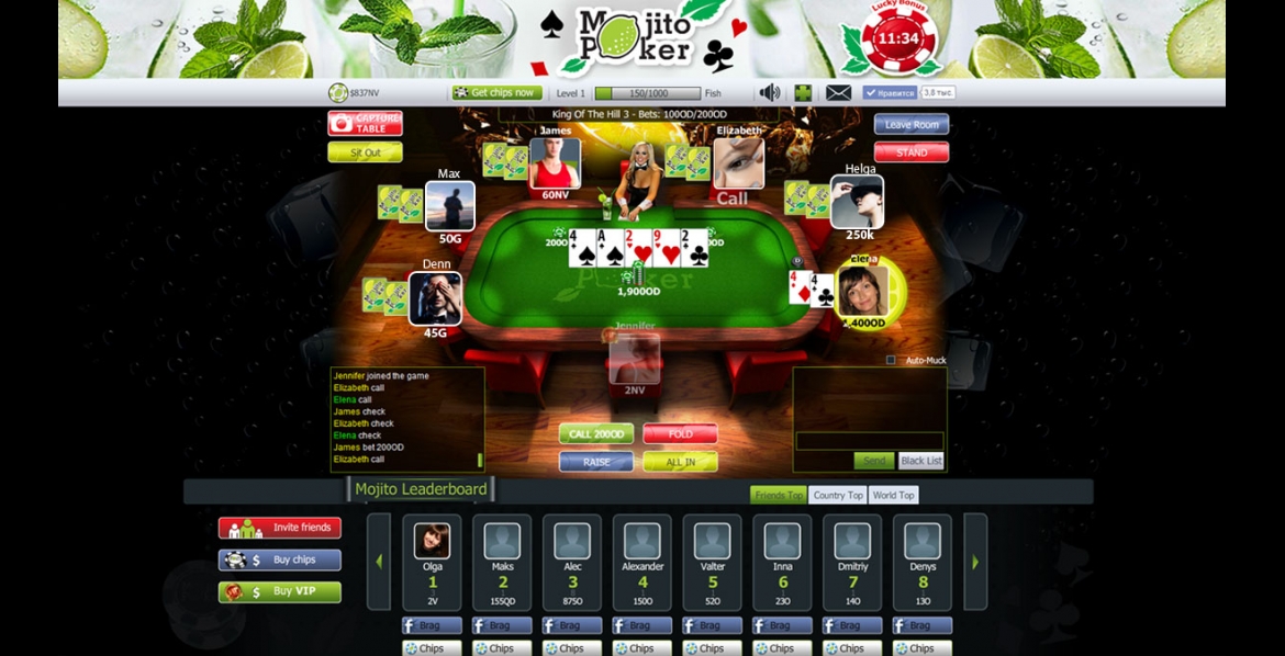 mojito poker table